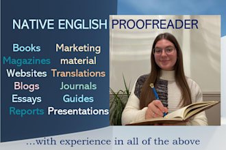 proofread any text within 24 hours