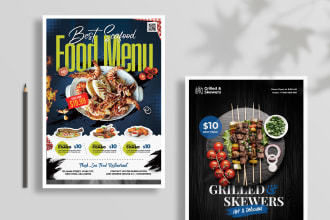 design hotel food menu flyer