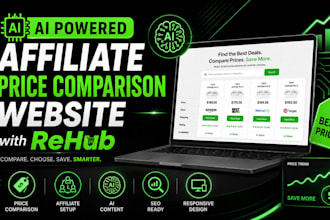 create an ai powered affiliate price comparison website with rehub