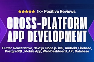 design and develop a high performance mobile app with flutter and react native