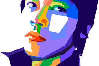 draw portrait modern art wpap