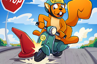 make cartoon art for you, no ai