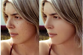 do magic photoshop editing and face smooth