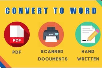 transcribe pdfs, pictures, scanned doc to word doc