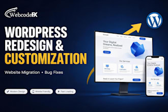 redesign, customize, or migrate your existing wordpress website