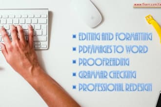 edit, format and redesign your document
