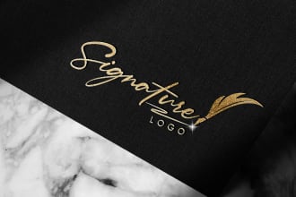do 3 creative handwritten signature logo design