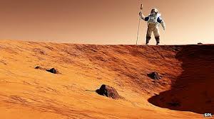 wish happy birthday or congratulate someone at place looks like planet MARS
