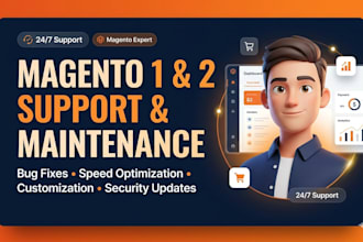 provide magento 1 and 2 support maintenance services