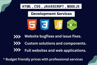 do html, css, javascript, nodejs, react, sql, nextjs coding