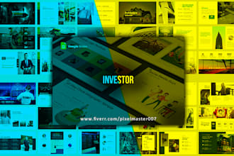 design modern investor pitch deck PPT presentation