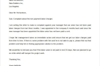 write a letter or email of complaint