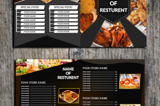 create professional creative and exclusive menu card design