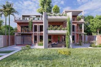 design architectural exterior and landscapes