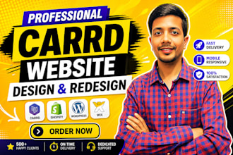 provide a carrd website design for your portfolio, bio or business