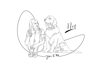 create continuous one line art portrait
