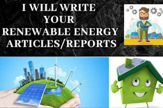 write renewable energy technical report and presentation slides