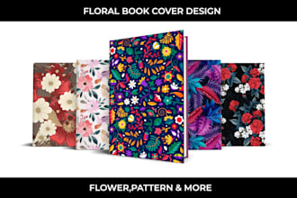make beautiful floral pattern book cover design