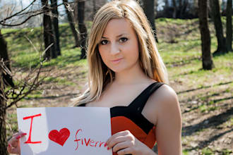take pictures holding your sign