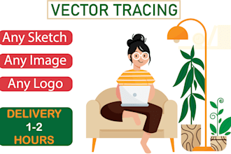 do clean vector tracing of any sketch or image and logo