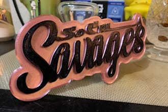 convert your 2d logo to 3d print file stl for 3d printing