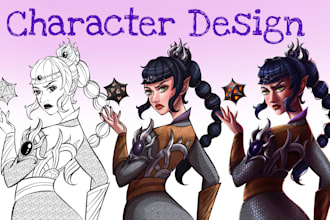 draw and design your original dnd, rpg, or fantasy character