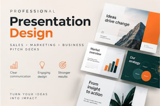 design a professional presentation for sales and marketing