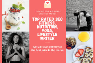 write SEO health and fitness articles for your blog