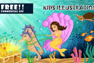 draw amazing kids books and children illustrations for you