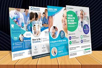 do medical flyer, healthcare ad, postcard or brochure or dl flyer design