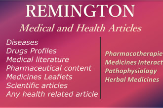 do medical writing on public health, nutrition and lifestyle