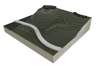 create a 2d landscape representation and 3d terrain model