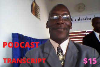 efficiently transcribe podcast of video or audio file