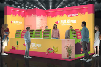do layout, fair booth, stand, virtual exhibition, backdrop