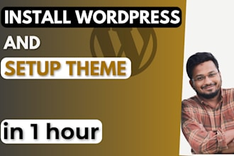 install any wordpress theme or plugins in 1 hour
