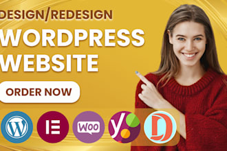 design modern wordpress website blog site landing page affiliate woocommerce