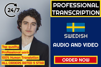 professional swedish transcription for audio and video files