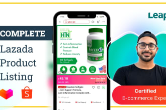 create professional lazada, shopee or tiktok product listings for your store