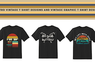 design retro vintage t shirt  and vintage graphic t shirt