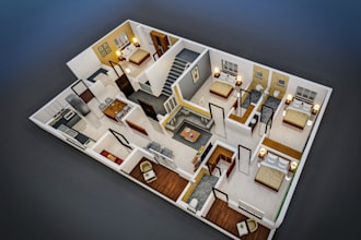 do domotica, home assistant automation, airbnb 3d floorplan, interior design