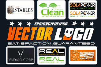vectorize your existing logo so you can print it at any size