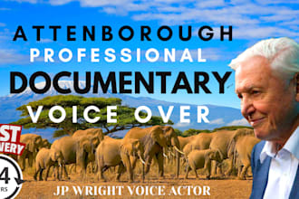 voice over a brilliant david attenborough celebrity impersonation