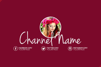 create a minimalist youtube cover banner design
