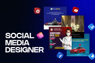 ready creative social media post designs, ads, and channel art