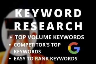 do keyword research and competitor analysis