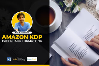do book formatting, paperback formatting for KDP