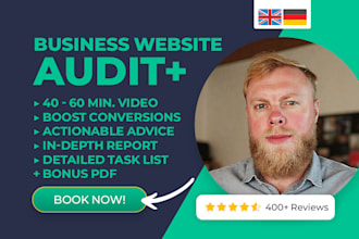 do an indepth business website consultation audit, UI,UX
