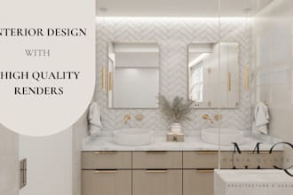 bathroom interior design renovation with 3d renders