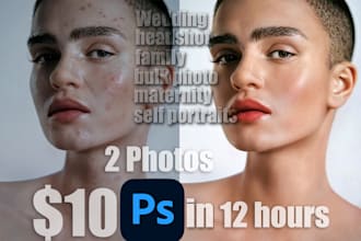 do portrait wedding headshot photo editing and retouch