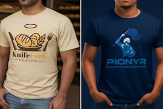 create 2 professional  tshirt designs
